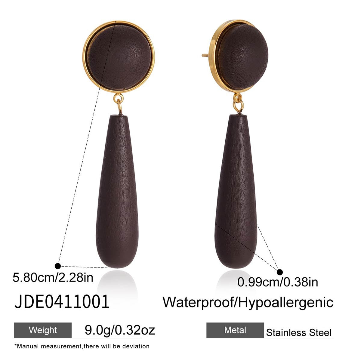 Boucles d’oreilles en acier – E0411001