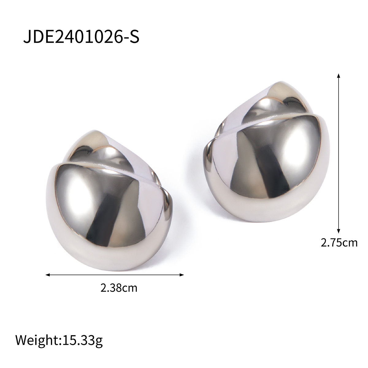 Boucles d’oreilles en acier – E2401026-S
