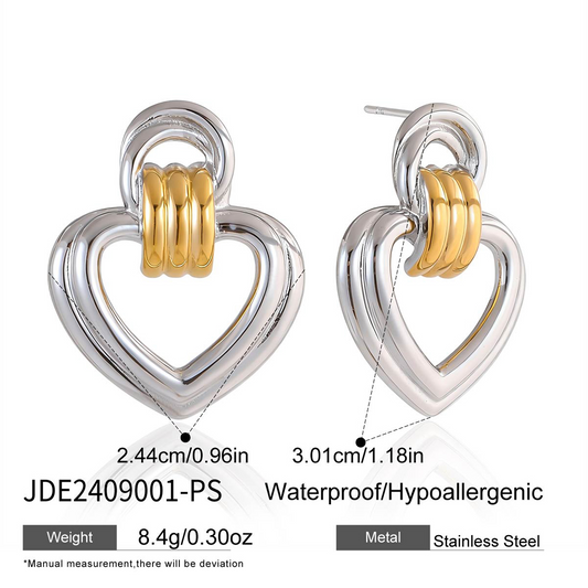 Boucles d’oreilles en acier – E2409001-PS