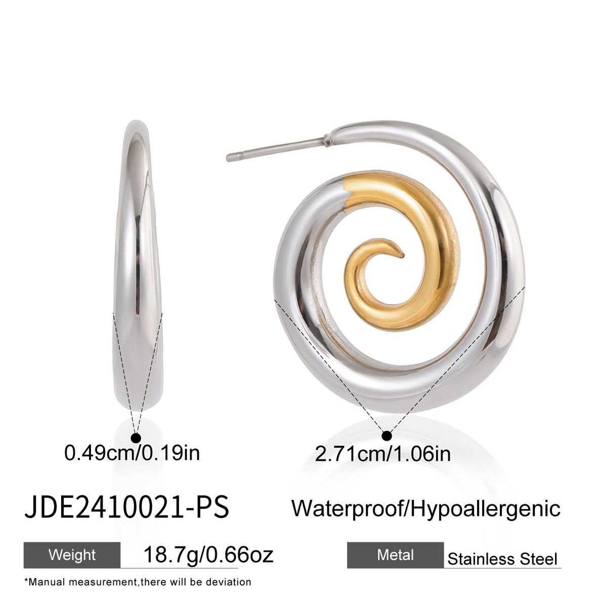 Boucles d’oreilles en acier – E2410021-PS