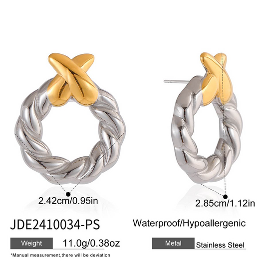 Boucles d’oreilles en acier – E2410034-PS