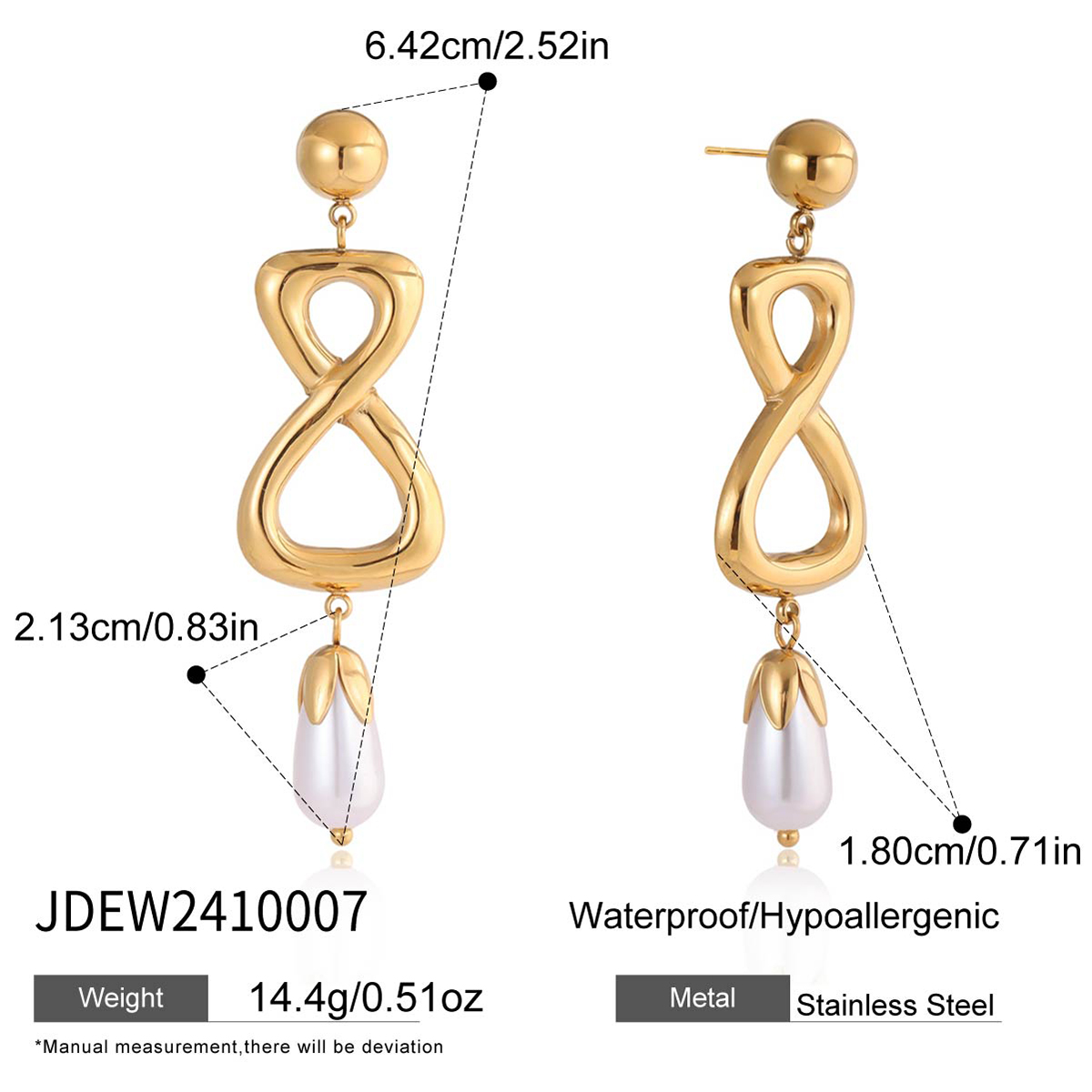 Boucles d’oreilles en acier – EW2410007