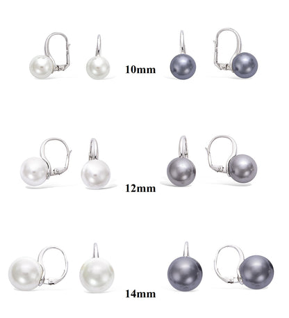 Boucles d'oreilles Dormeuses Perles synthetiques 10 à 14mm